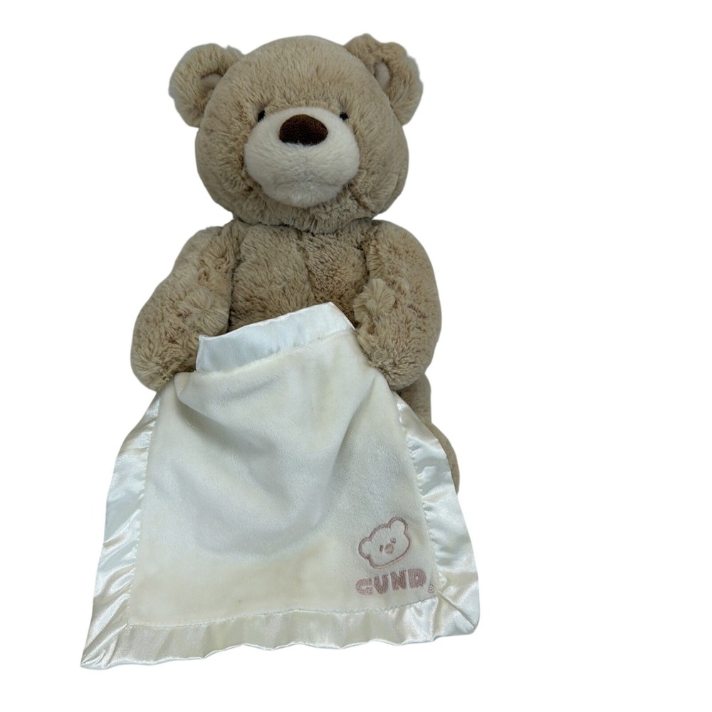 Gund Peek A Boo‎ Bear Toy for Baby Operated Motion Talking 11" Tested